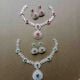 Handmade Brass Metal Jewellery Ruby Teardrop Necklace Set